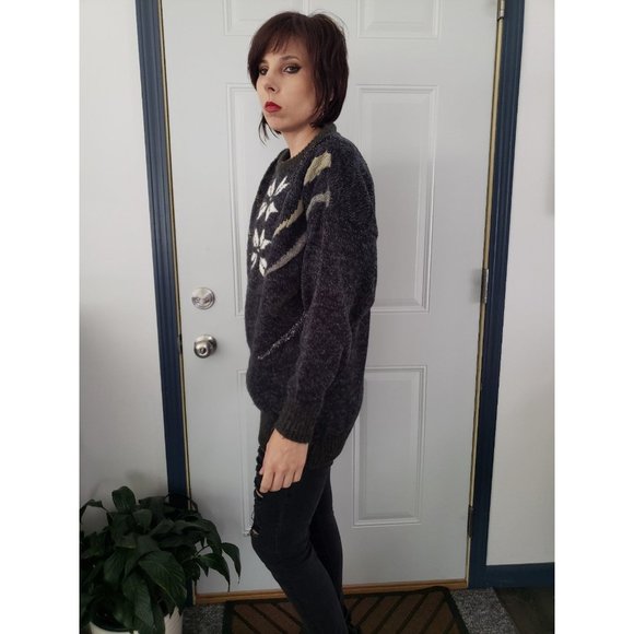 80s Dark‎ Gray Sweater - Picture 2 of 4